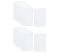 PATIKIL A7 Pochette de Classement, Lot de 24 Pochettes en PVC à 6 Trous pour Photos, Cartes, Factures, dossiers, Étanches, pour Classeur à 6 Anneaux, Transparente