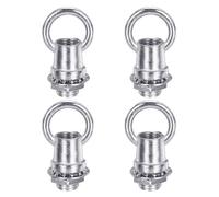 PATIKIL Anneau De Levage Femelle Pour Lampe Charge 18Lb, 4 Ensembles Oeil De Levage M10 À Pas Fin Écrou Crochet Forme Anneau Support Structurel Pour Luminaire (Argenté, 1 x 1.1 Pouce)