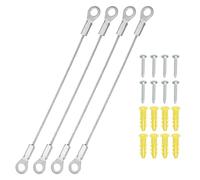 PATIKIL Attache De Porte D'Armoire 10cm, 4 Pack Câble Limiteur D'Ouverture D'Angle En Acier Inoxydable Pour Charnière Diamètre 2mm Avec Vis De Fixation Pour Limiter L'Ouverture À Vaisselle