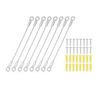 PATIKIL Attache Porte Armoire 10cm, 8 Pack Câble Limiteur Charnière Acier Inoxydable Protecteur Angle Ouverture 2mm Dia Avec Vis Fixation Pour Limiter Balancement Porte Armoire