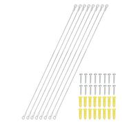 PATIKIL Attache-Porte De Meuble 30cm, Lot De 8 Câbles Limiteurs D'Ouverture D'Angle En Acier Inoxydable Pour Charnière Diamètre 1.5mm Avec Vis De Fixation Pour Limiter L'Ouverture