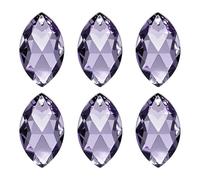 PATIKIL Attrape Soleil Cristal Suspendu Violet Foncé 6 Pcs 38mm Pendentifs Perles Ovales en Cristal K9, Éléments de Lustre, Prismes, Lampe DIY pour Loisirs Créatifs et Décoration