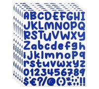 PATIKIL Autocollants de Lettres et de Chiffres Alphabétiques, 6 Feuilles d'Autocollants Adhésifs en Vinyle DIY en Majuscules pour Boîte aux Lettres, Fenêtre de Bureau, Bleu Foncé