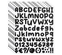 PATIKIL Autocollants de Lettres et de Chiffres Alphabétiques, 6 Feuilles d'Autocollants Adhésifs en Vinyle DIY en Majuscules pour Boîte aux Lettres, Fenêtre de Bureau, Noir