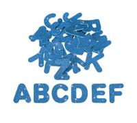PATIKIL Autocollants en mousse alphabet, 52Pcs lettres A-Z EVA autocollants pailletés en forme de mousse fournitures d'artisanat pour scrapbook carte DIY décoration maison, bleu foncé