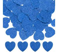 PATIKIL Autocollants En Mousse EVA En Forme De Coeur 1"x1", 60Pcs Autocollants Pailletés Adhésifs Fournitures Artisanales Pour Scrapbooking Carte DIY Décoration Maison, Bleu