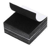 PATIKIL Bandes de Crochet et Boucle 4" x 4", 12 Paquets Carré Ruban Adhésif Double Face Forte Fixation Adhésive Collante pour Usage Domestique, Usage Intérieur & Extérieur, Noir