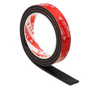 PATIKIL Bandes En Caoutchouc Néoprène Feuille En Caoutchouc Noir | 20mm De Largeur x 4.3mm D'Épaisseur x 1 Mètre De Longueur, Solide Autoadhésive Pour Joint D'Amortissement Bricolage