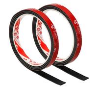 PATIKIL Bandes En Néoprène 10mm De Large x 3mm D'Épaisseur x 1 Mètre De Long, 2Pcs Feuille En Caoutchouc Solide Autoadhésive Pour Joint D'Amortissement Bricolage Artisanat, Noir