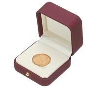 PATIKIL Boîte D'Affichage De Pièces, Boîte De Présentation De Pièces, Boîte De Pièces, Étui De Pièces avec Porte-Pièces pour Pièces De 30mm pour Collectionneurs De Dollars en Argent, Rouge