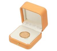 PATIKIL Boîte De Présentation pour Pièces, Boîte D'Affichage pour Pièces, Boîte pour Pièces avec Porte-Pièces pour Pièces De 30mm pour Collectionneurs De Dollars en Argent, Orange