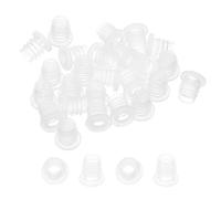 PATIKIL Bouchon Adaptateur pour Bouteille 0.28"/7mm, 25pcs Bouchons de Rechange Pressés pour Bouteilles en Plastique Verre Dispenseurs Liquides Huiles Orales, Transparent (Trou de 4.4mm)