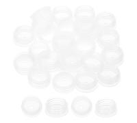 PATIKIL Bouchon Adaptateur pour Bouteille 0.83"/21mm, 25pcs Bouchons de Rechange Pressés pour Bouteilles en Plastique Verre Dispenseurs Liquides Huiles Orales, Transparent (Trou de 3mm)