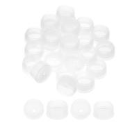 PATIKIL Bouchon Adaptateur pour Bouteille 0.98"/25mm, 25pcs Bouchons de Rechange Pressés pour Bouteilles en Plastique Verre Dispenseurs Liquides Huiles Orales, Transparent (Trou de 4.4mm)