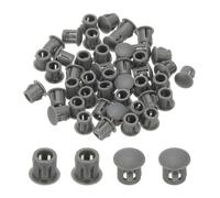 PATIKIL Bouchon de Trou en Plastique 48 Pcs 5mm pour Trous de Vis, Œillets de Bureau, Boucle de Verrouillage, pour Meubles, Embout d'Insertion pour Trous d'Armoire de Cuisine, Gris
