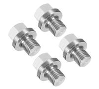 PATIKIL Bouchon Mâle Fileté M8 x 1 4 Pcs Bouchon de Vidange 304 Acier Inoxydable Métrique Hexagonal À Embout Plein Raccord Pour Joint Hydraulique