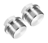 PATIKIL Bouchon Mâle M30 x 1.5 2 Pièces Bouchon De Vidange Huile Acier Inoxydable 304 Métrique Hex Flange Douille Raccord Tuyau Solide Pour Joint Hydraulique Huile