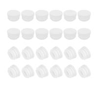 PATIKIL Bouchons à Lamelles Rond Bouchon en Plastique, 24 Pcs 21mm Embouts de Bouchon pour Tubes Ronds Pieds de Chaise Meubles de Tube en Métal Clôtures pour Trous de 22mm, Blanc