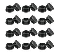 PATIKIL Bouchons de Trou Ronds en Plastique 1-1/8 Pouce, 24 Paquets Bouchon d'extrémité de tuyauterie pour tuyauterie métallique Ronde Meubles Pied de Chaise Poteau de clôture, Noir