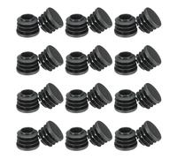 PATIKIL Bouchons de Trou Ronds en Plastique 7/8 Pouce, 24 Paquets Embout de Tuyau pour Tube Rond en métal Meuble Chaise Pied de clôture Poteau de Tuyau, Noir