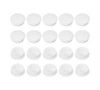 PATIKIL Bouchons en Plastique De 32 mm/1-1/4, Lot de 20, Type Flush, Bouchon Rond À Clipser pour Panneau, Tube, Meuble De Cuisine, Poteau De Clôture, Capuchon D'extrémité, Blanc
