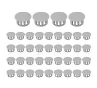 PATIKIL Bouchons pour Trous en Plastique 16mm/5/8, 40 Pcs, Type encastré, Bouchons Ronds à encliquetage, Couvre-Trous de vis, Inserts, Capuchons Fin pour Meubles, Armoire, Gris