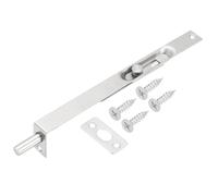 PATIKIL Boulon de Condamnation 8" x 0.71" Pouces, Serrure de Porte Française en Acier Inoxydable Coulissante Cachée Double Verrou de Porte en Composite de Bois, Tonalité Argentée