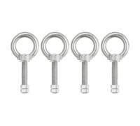 PATIKIL Boulons d'Œil d'Épaule de Levage 4 Pcs M8x50 Acier Inoxydable 304 Anneau d'Épaulement de Boulon à Œil à Vis Filetée avec Écrous Doubles Fixés pour Levage Suspendu