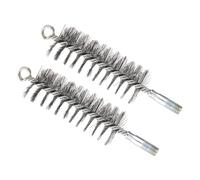 PATIKIL Brosse Alésage Diamètre 45mm, 2Pcs Brosse Nettoyage En Acier Inoxydable Torsadé Cylindre Rond Pour Tubes, Ports, Roulements, Perceuse, Ton Argenté