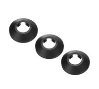 PATIKIL Cache Tuyau Radiateur, 3pcs Manchons de Tuyaux d'Eau en Plastique PP pour 0,79"/20mm, Décoration Écussons Coffrage Rosace Tuyau Chauffage Plomberie Chaudière Poêle Mural, Noir