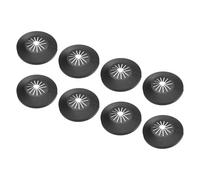 PATIKIL Cache Tuyau Radiateur pour Tuyaux d'Eau 0.55"-1.14"/14-29mm, 8pcs Plaque d'Écussons en PP pour Tuyaux de Chauffage, Colliers de Pipe Garniture Robinet Tube Douche Mural, Noir