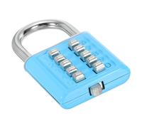 PATIKIL Cadenas à Combinaison à 10 Chiffres Mécanisme de Verrouillage Bleu | Cadenas Numérique de Sécurité à Bouton-Poussoir, à 5 Positions, pour Casier de Sport en Salle de Sport Armoire