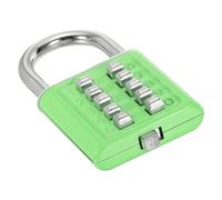 PATIKIL Cadenas à Combinaison à 10 Chiffres Mécanisme de Verrouillage Vert | Serrure Numérique de Sécurité à Bouton-Poussoir pour Casier de Sport de Gymnase, à 5 Positions