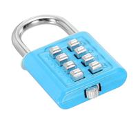 PATIKIL Cadenas à Combinaison à 8 Chiffres, Mécanisme de Verrouillage à 4 Positions, Cadenas Numérique de Sécurité à Bouton-Poussoir pour Casier de Sport de Gymnase, Bleu