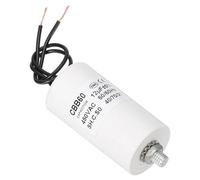 PATIKIL CBB60 Condensateur 12uF Condensateur de Démarrage, AC 450V 2 fils 50/60Hz Fond Cylindrique avec M8 x 13mm Vis pour Machine à Laver, Moteur de Pompe à Eau, 68 x 35mm, Blanc
