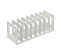 PATIKIL Classeur Vertical Pour Bureau, 8 Cases Plastique Classeur Ajustable Organisateur De Fichiers Pour Bureau Etagere Cuisine Rangement Support Papier Courrier, Blanc