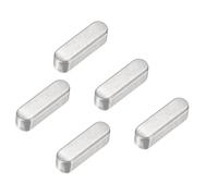 PATIKIL Clavette À Bout Rond 18x5x5 mm, 5 Pcs Clavette Parallèle En Acier Inoxydable Pour Arbre De Transmission Pour Fixations Industrie Mécanique, Ton Argenté