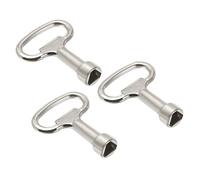 PATIKIL Clé Triangle Douille 12.5x7mm, 3 Paquet Pour Armoire Électrique, Compteur Gaz/Eau, Ascenseur, Porte, Panneau Verrouillage - Argent