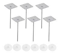 PATIKIL Clous d'Isolation Perforés de 4 Pouces avec Rondelles, Lot de 40 Clous Isolants en Aluminium pour Fixer des Panneaux en Mousse au Mur Ou au Plafond