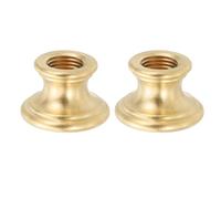 PATIKIL Col de Lampe en Laiton Massif, 2 Pièces M10 Tige Filetée Fine en Laiton Tourné, Raccord de Tige de Couplage de Lampe pour Réparation et Décoration de Luminaire, 23 X 15mm