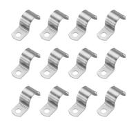 PATIKIL Collier rigide 22mm, 12 pièces en acier inox 304, attache à 1 trou épaisse pour fixation tuyau/câble/fil, support en U (7/8")