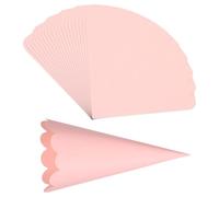 PATIKIL Cônes confettis mariage, 100 pièces Cônes en papier creux imprimé en vague pour bouquet fête, boîtes cadeaux bonbons, sacs chocolat, buffet fête célibataire, pétales, rose