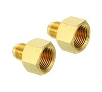 PATIKIL Connecteurs Évasés Femelles 5/8 Pouces x 3/8 Pouces Mâles, 2 Pièces SAE 45 Degrés Adaptateur en Laiton Évasé Raccord de Tuyau Évasé pour Conduite de Gaz d'Air Réfrigération CVC