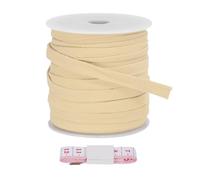 PATIKIL Corde Plate à Cordon 12mm x 22 Yd pour Ceinture de Pantalon Kaki | Remplacement de Cordon Plat Rouleau de Corde en Coton Doux avec Règle, Short Vêtement