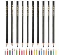 PATIKIL Crayons De Couleur, Crayons De Dessin Noir À Mines À Base D'huile Fournitures Pour Album D'art Pour Livres De Coloriage Pour Adultes Artistes Débutants Dessin Esquisse, 10 Pcs