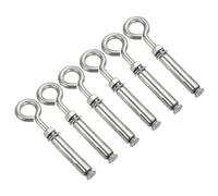 PATIKIL Crochet d'Expansion M6 6 Pièces en Acier Inoxydable 340 pour Fixation Murale en Béton, Brique Ou Pierre, Couleur Argentée