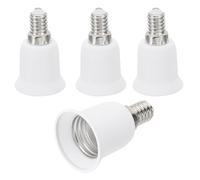 PATIKIL E14 vers E26/E27 Lumière Douille Adaptateur, Adaptateur de douille, 4pcs Lampe Support Convertir Vis Base Convertisseur pour Halogène CFL Lumière Ampoule, Blanc