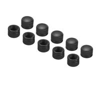 PATIKIL Écrou Borgne M10x11x14, 10 Pcs Filetage Fin Écrou à Capuchon Vis Bouton Cache Boulon Filetage Femelle, Moleté, Quincaillerie Décorative, Luminaires, Noir