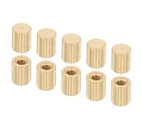 PATIKIL Écrou Borgne M4x8x10mm, 15 Pcs Écrou à Capuchon Vis Bouton Cache Boulon, Filetage Femelle, Moleté, Quincaillerie Décorative, Luminaires