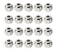 PATIKIL Écrou Borgne M5x0.8mm Sphérique 20 Pcs Cache Boulon Boule en Acier au Carbone pour Trou Borgne, Poignée, Écrou, Décoration pour Meubles, Lampe ou Projet de Bricolage, Argenté